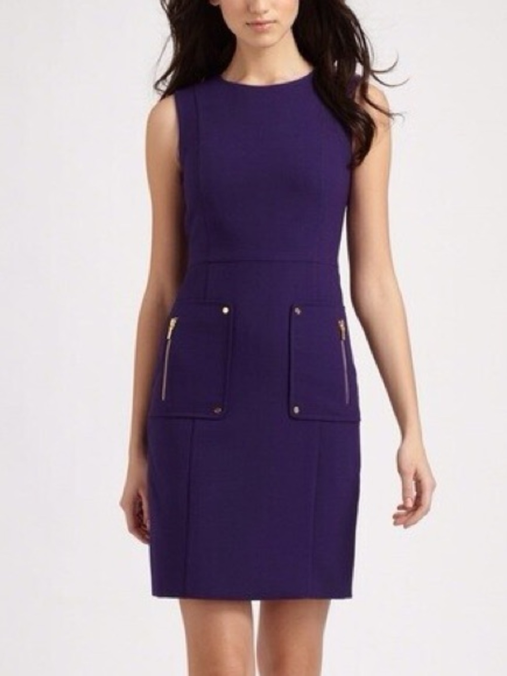 Tory Burch Petra Double-Crepe Sleeveless Dress
